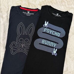 Psycho Bunny Navy and Black Graphic Tees